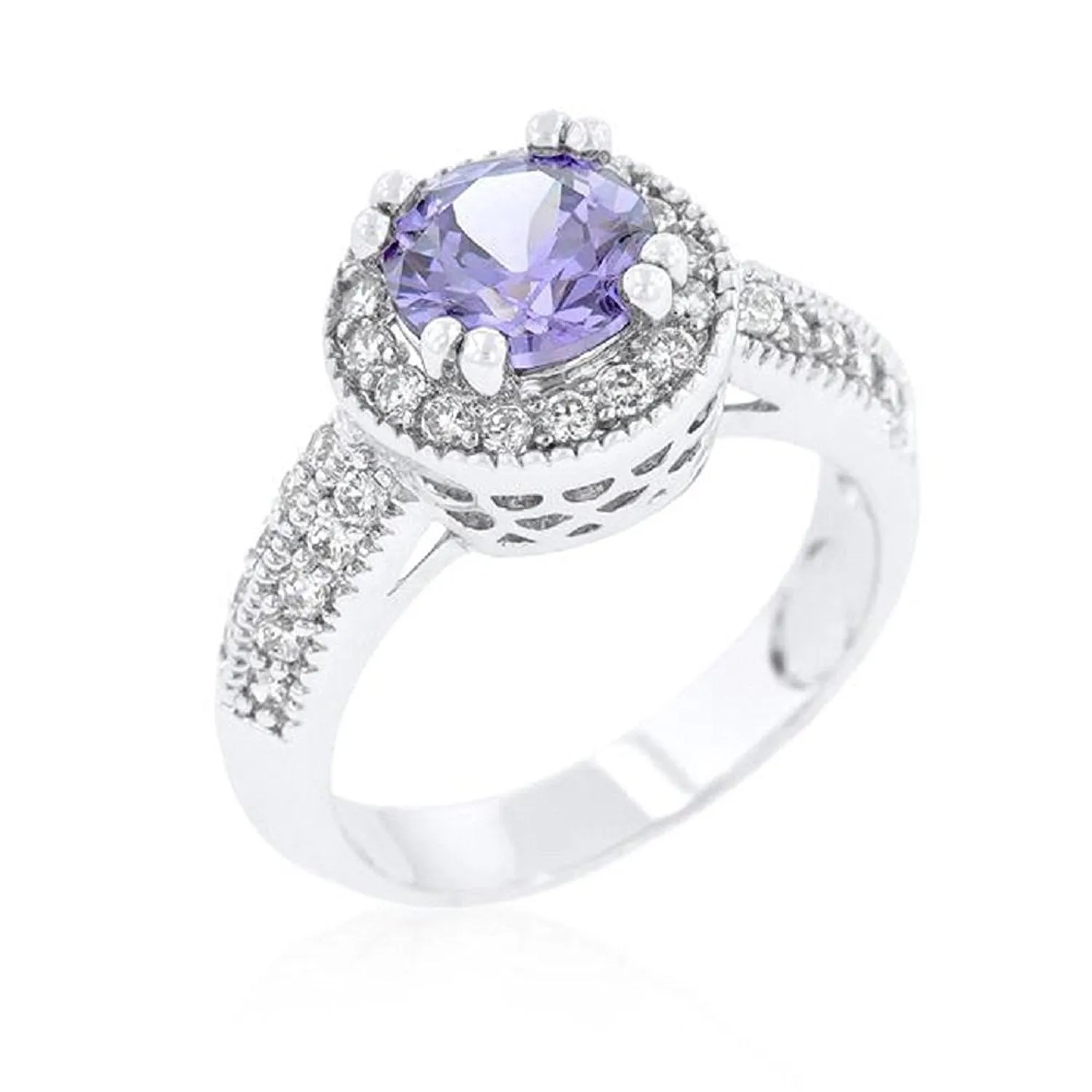 WildKlass Lavender Halo Engagement Ring