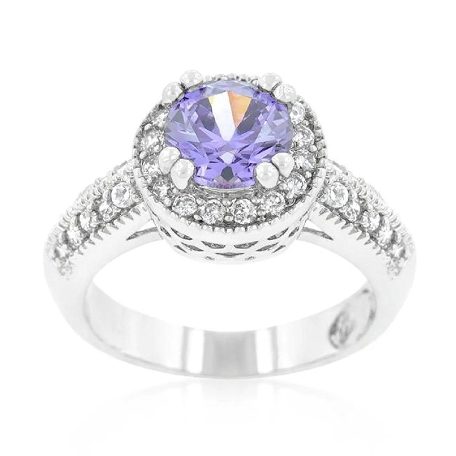 WildKlass Lavender Halo Engagement Ring