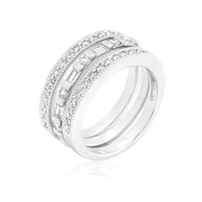 WildKlass Simple Cubic Zirconia Ring Set