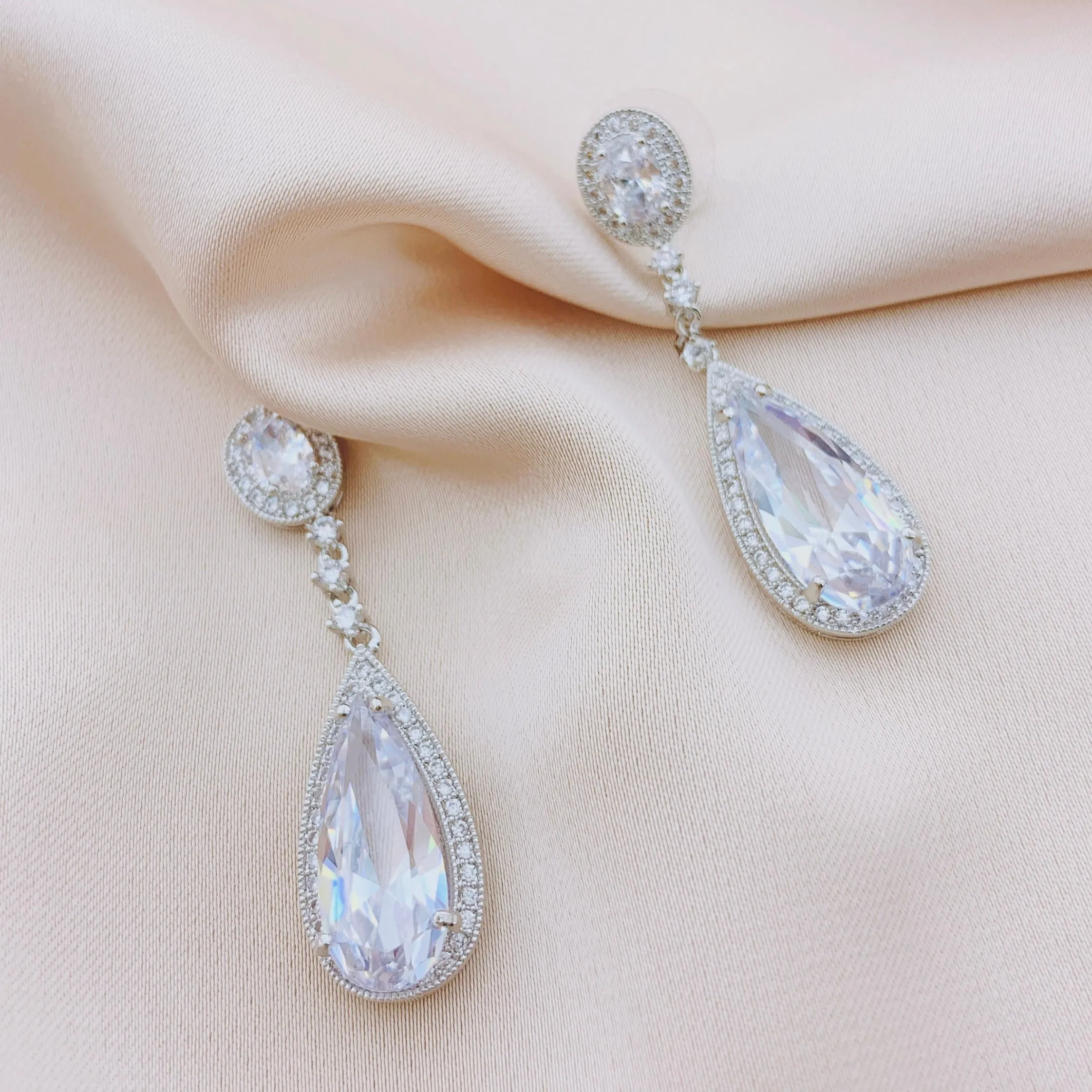 Women's Fashion CZ Wedding Bridal Jewelry Sets