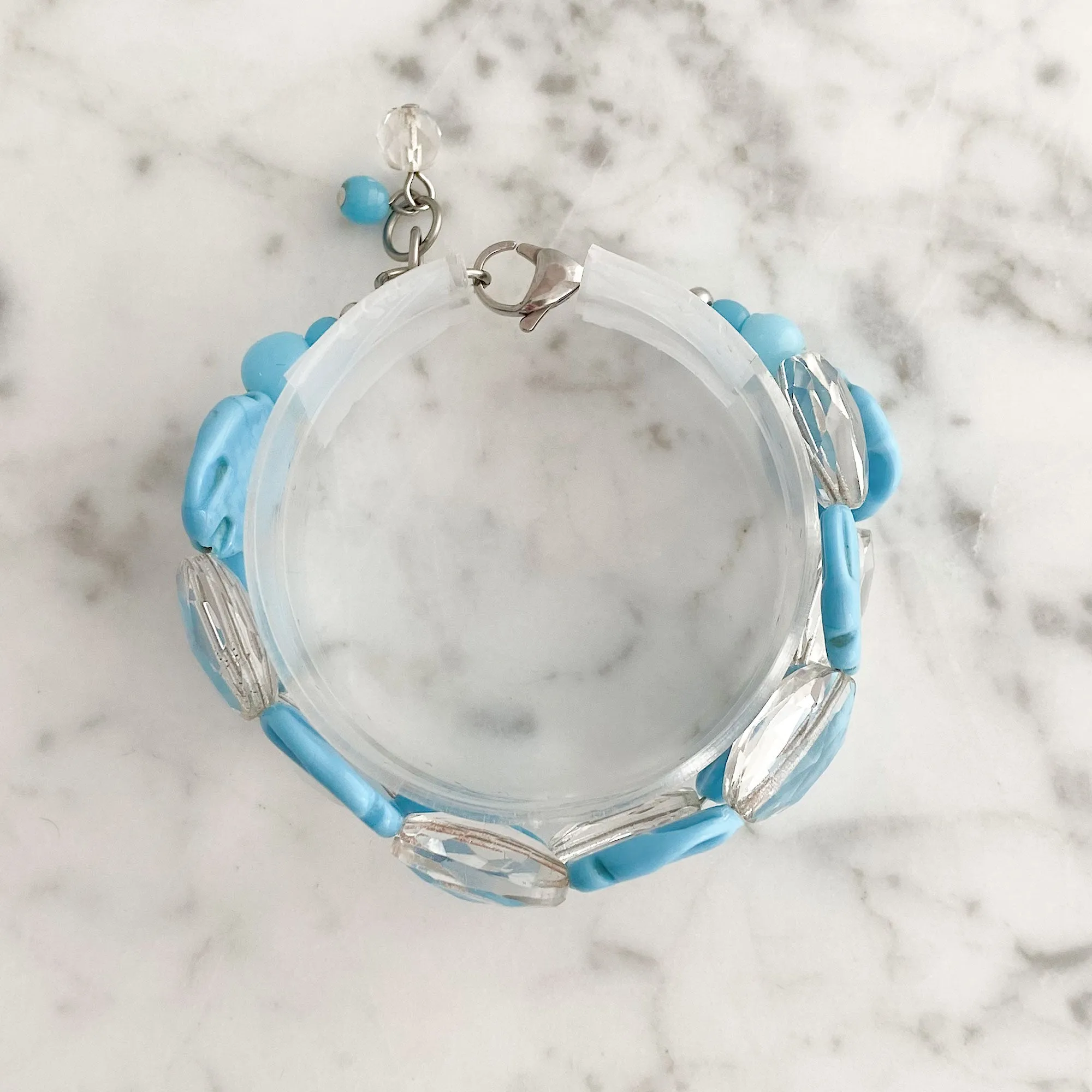 XIMENA vintage blue and crystal bracelet