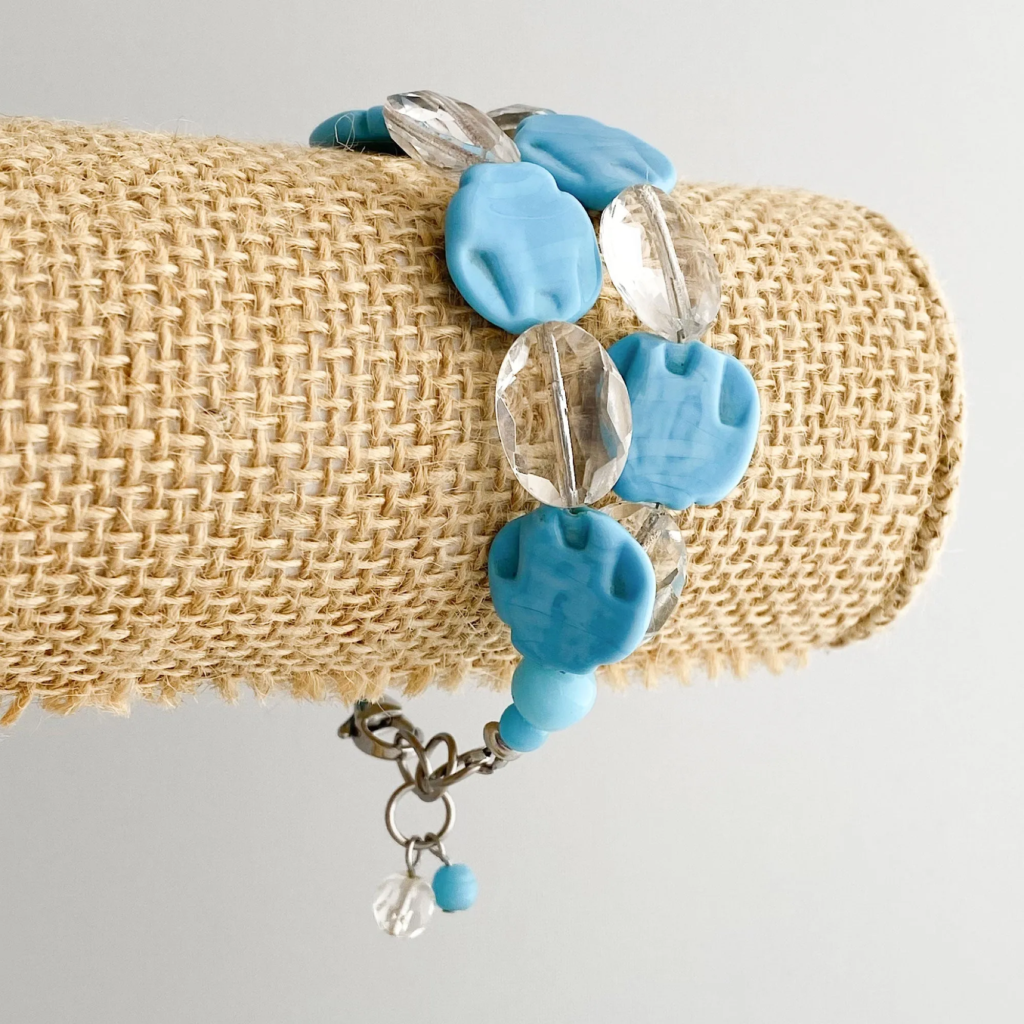 XIMENA vintage blue and crystal bracelet