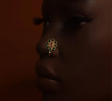 Zariah Oval Gem Nose Cuff